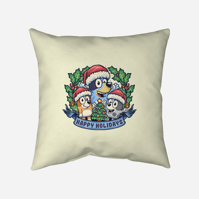Bluey Holidays-None-Removable Cover w Insert-Throw Pillow-momma_gorilla