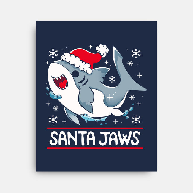 Santa Jaws-None-Stretched-Canvas-Vallina84