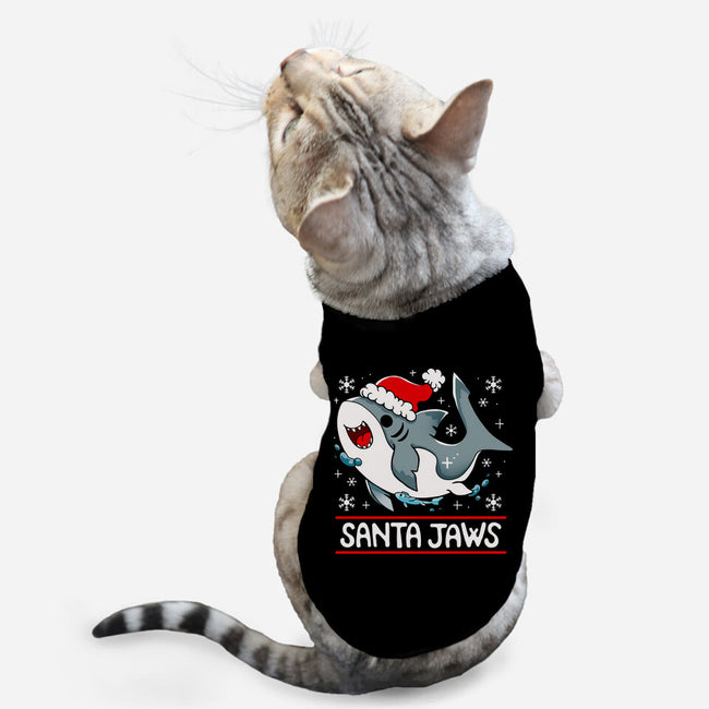 Santa Jaws-Cat-Basic-Pet Tank-Vallina84