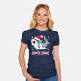 Santa Jaws-Womens-Fitted-Tee-Vallina84