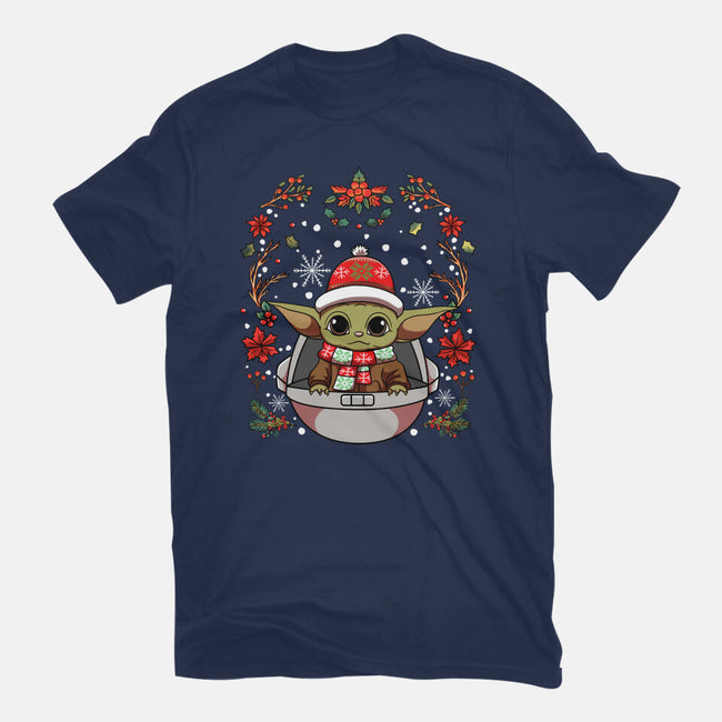 Christmas Yoda-Womens-Basic-Tee-JamesQJO