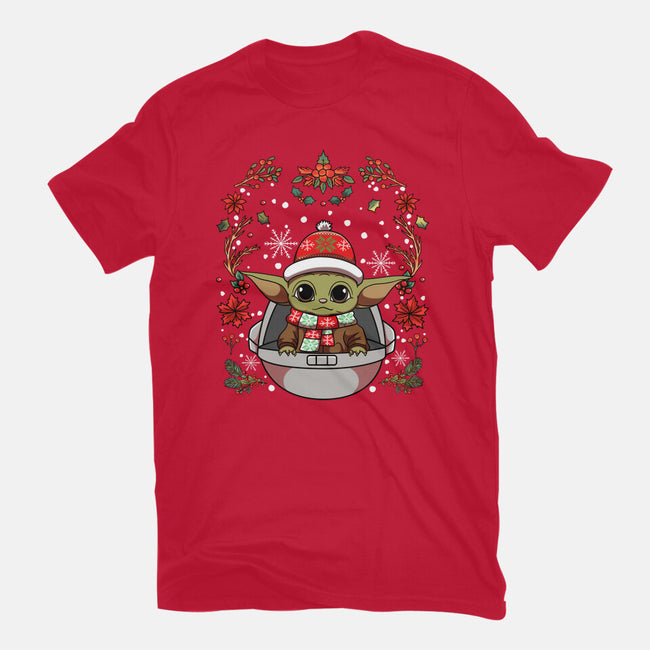 Christmas Yoda-Mens-Heavyweight-Tee-JamesQJO