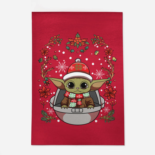 Christmas Yoda-None-Outdoor-Rug-JamesQJO