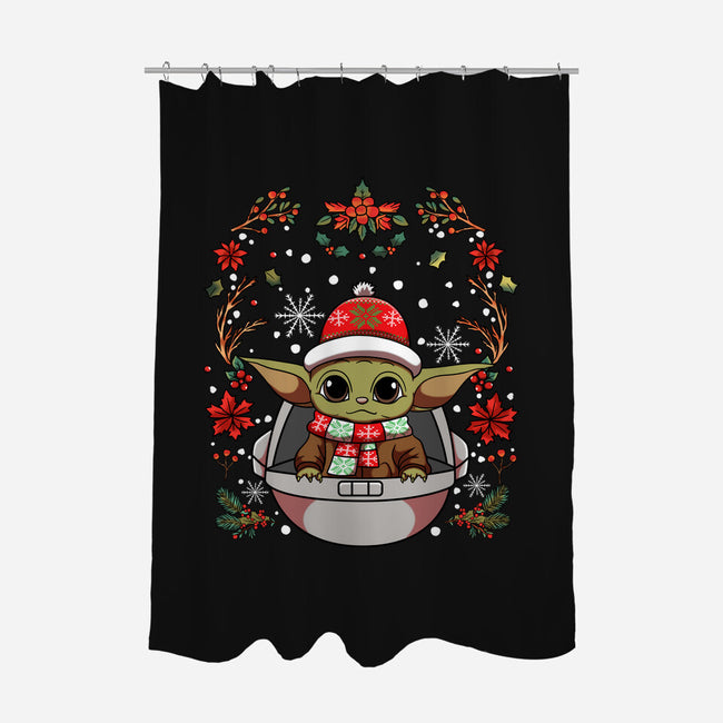 Christmas Yoda-None-Polyester-Shower Curtain-JamesQJO