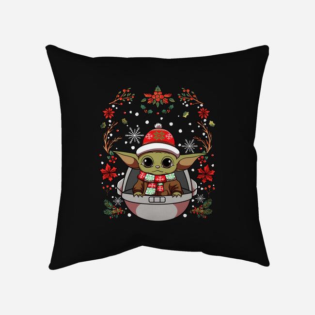 Christmas Yoda-None-Non-Removable Cover w Insert-Throw Pillow-JamesQJO