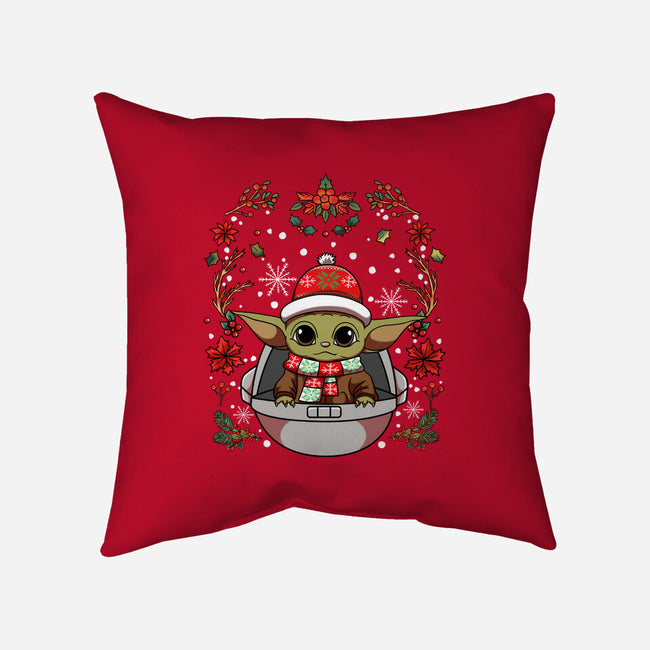 Christmas Yoda-None-Non-Removable Cover w Insert-Throw Pillow-JamesQJO