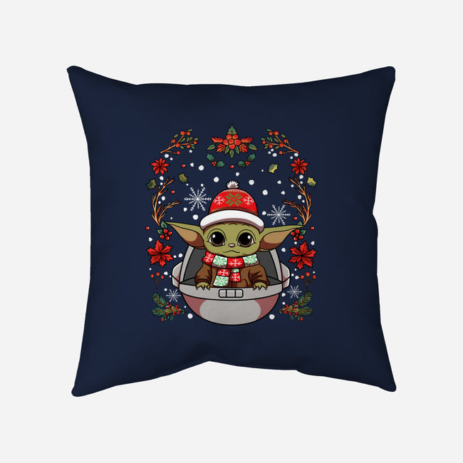 Christmas Yoda-None-Removable Cover w Insert-Throw Pillow-JamesQJO