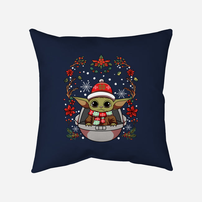 Christmas Yoda-None-Removable Cover-Throw Pillow-JamesQJO