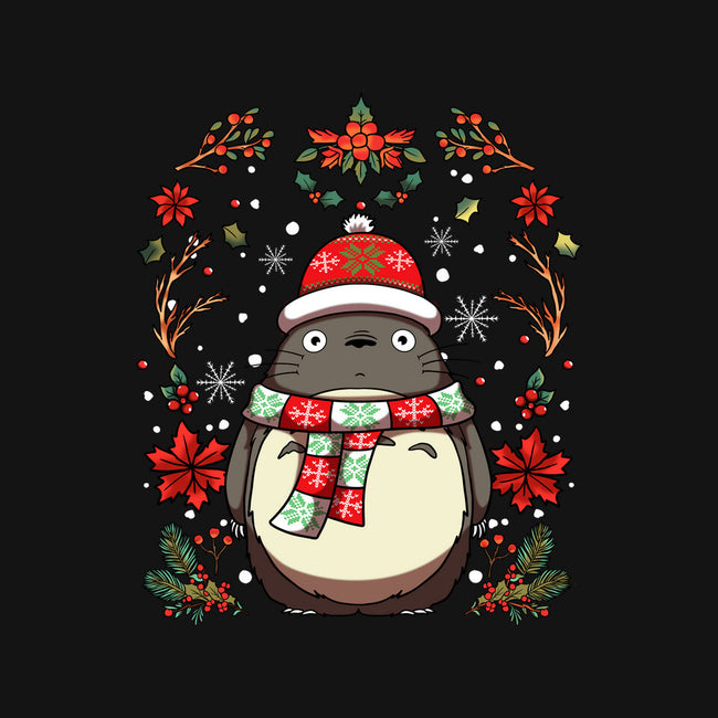 Christmas Totoro-None-Stretched-Canvas-JamesQJO