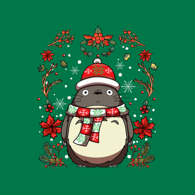 Christmas Totoro-Mens-Heavyweight-Tee-JamesQJO