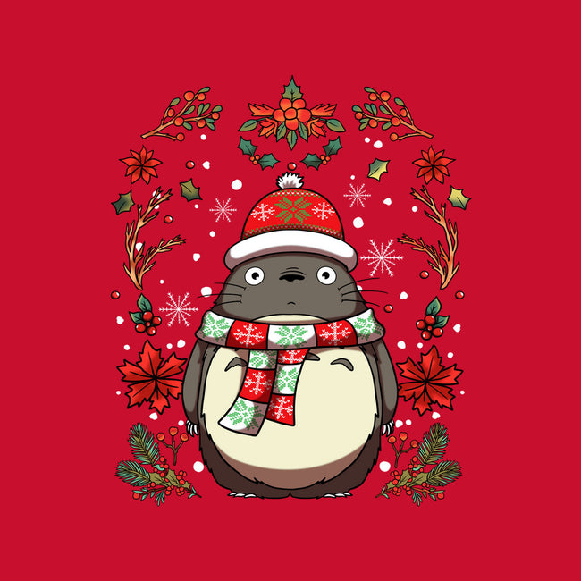 Christmas Totoro-Unisex-Crew Neck-Sweatshirt-JamesQJO