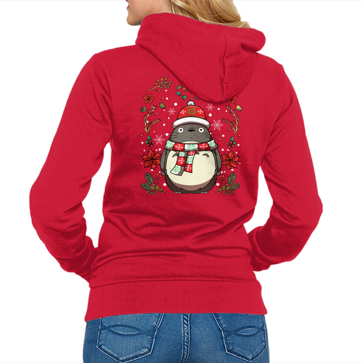 Christmas Totoro-Unisex-Zip-Up-Sweatshirt-JamesQJO by TeeFury