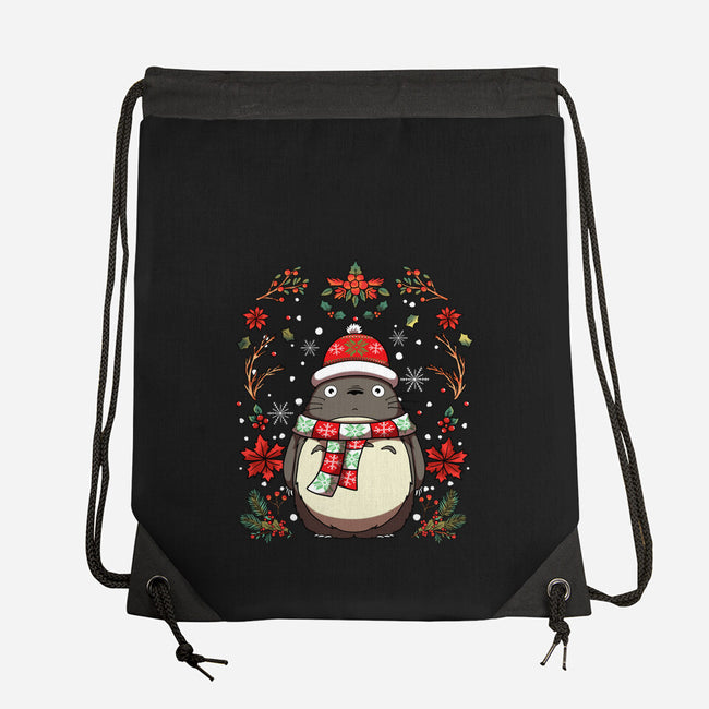 Christmas Totoro-None-Drawstring-Bag-JamesQJO