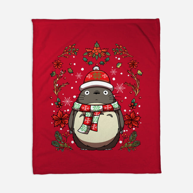 Christmas Totoro-None-Fleece-Blanket-JamesQJO