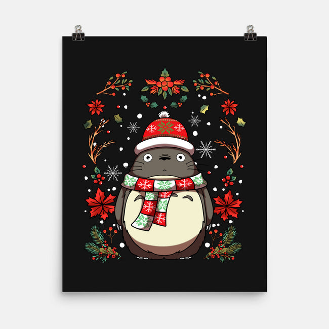 Christmas Totoro-None-Matte-Poster-JamesQJO