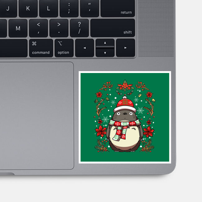 Christmas Totoro-None-Glossy-Sticker-JamesQJO