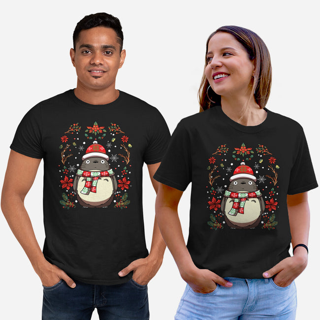 Christmas Totoro-Unisex-Basic-Tee-JamesQJO