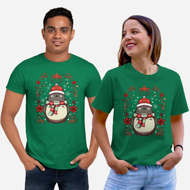 Christmas Totoro-Unisex-Basic-Tee-JamesQJO