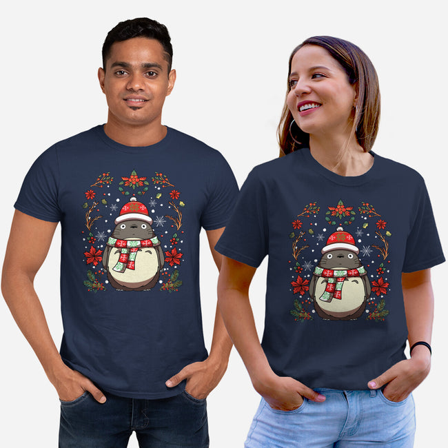 Christmas Totoro-Unisex-Basic-Tee-JamesQJO