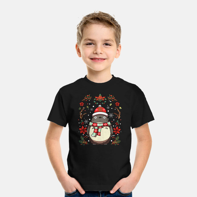Christmas Totoro-Youth-Basic-Tee-JamesQJO
