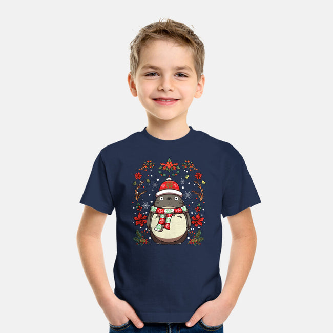Christmas Totoro-Youth-Basic-Tee-JamesQJO