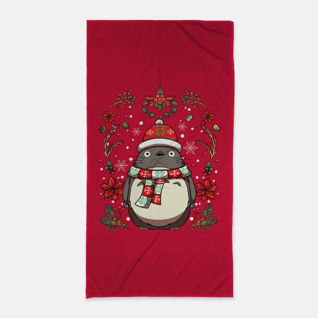 Christmas Totoro-None-Beach-Towel-JamesQJO