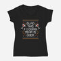 Glad It's Over-Womens-V-Neck-Tee-eduely