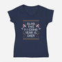 Glad It's Over-Womens-V-Neck-Tee-eduely