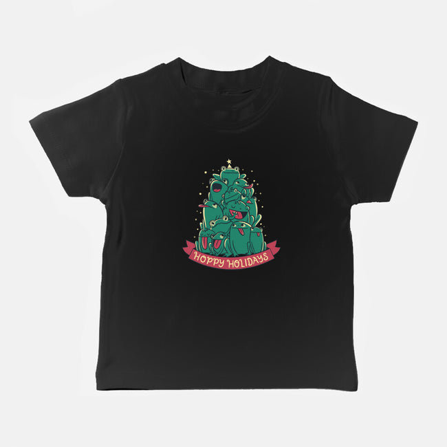 Hoppy Holidays-Baby-Basic-Tee-Aarons Art Room