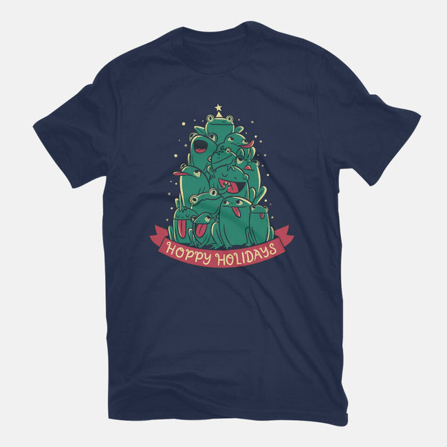 Hoppy Holidays-Womens-Basic-Tee-Aarons Art Room