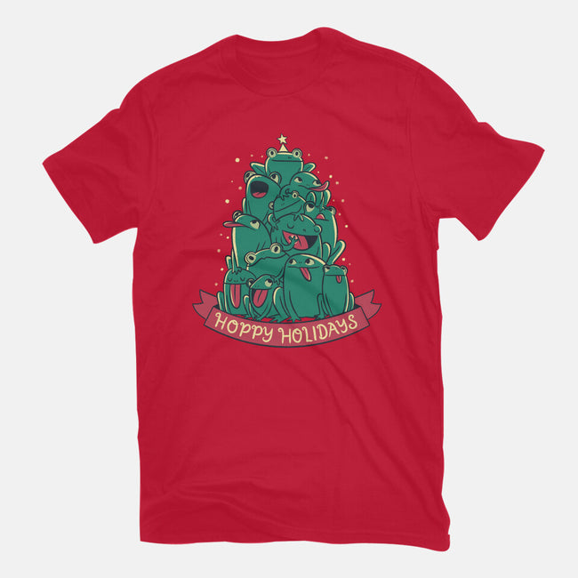 Hoppy Holidays-Womens-Basic-Tee-Aarons Art Room