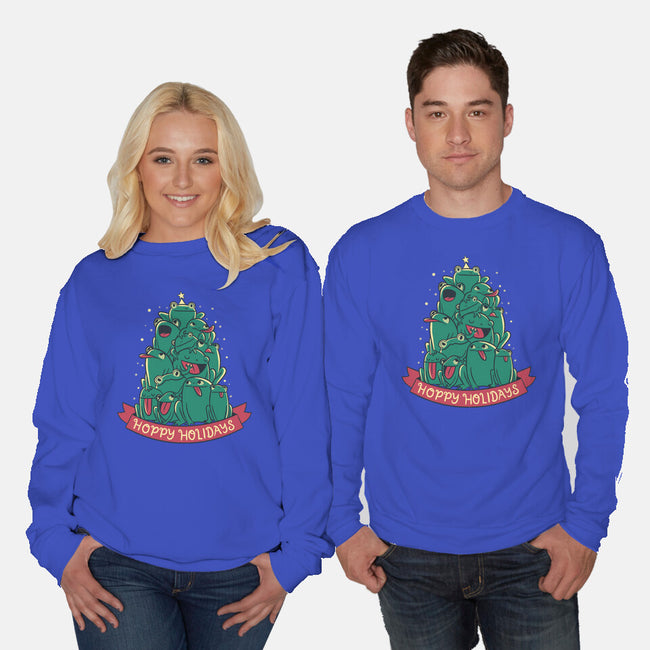 Hoppy Holidays-Unisex-Crew Neck-Sweatshirt-Aarons Art Room