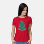 Hoppy Holidays-Womens-Basic-Tee-Aarons Art Room