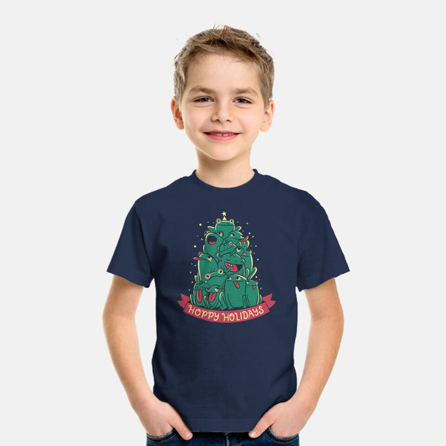 Hoppy Holidays-Youth-Basic-Tee-Aarons Art Room