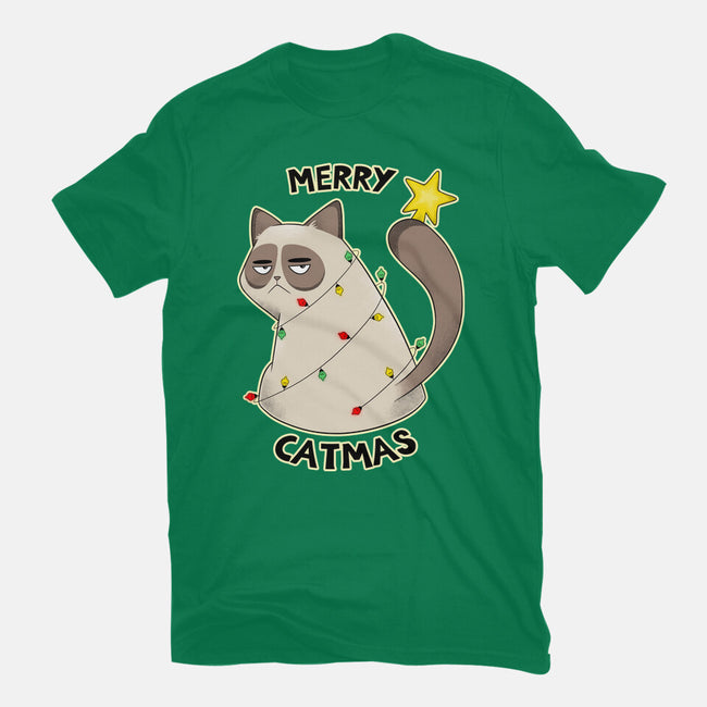 A Merry Catmas-Womens-Basic-Tee-Umberto Vicente