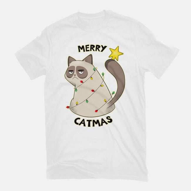 A Merry Catmas-Womens-Basic-Tee-Umberto Vicente