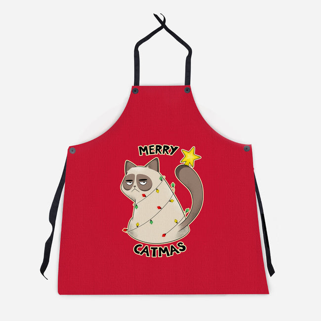 A Merry Catmas-Unisex-Kitchen-Apron-Umberto Vicente