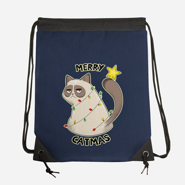 A Merry Catmas-None-Drawstring-Bag-Umberto Vicente