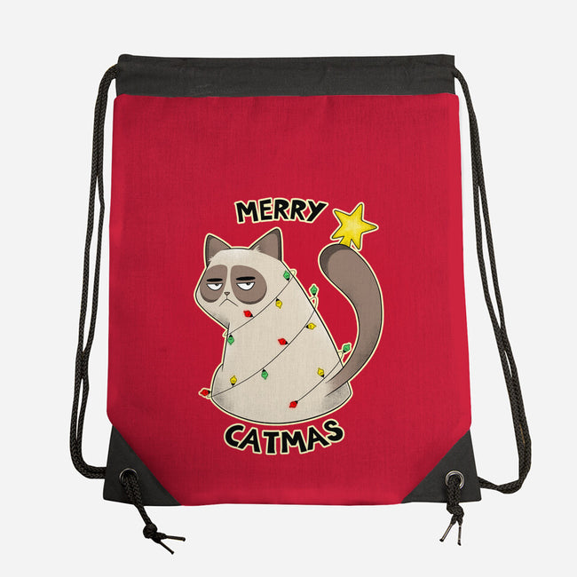 A Merry Catmas-None-Drawstring-Bag-Umberto Vicente