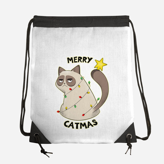 A Merry Catmas-None-Drawstring-Bag-Umberto Vicente