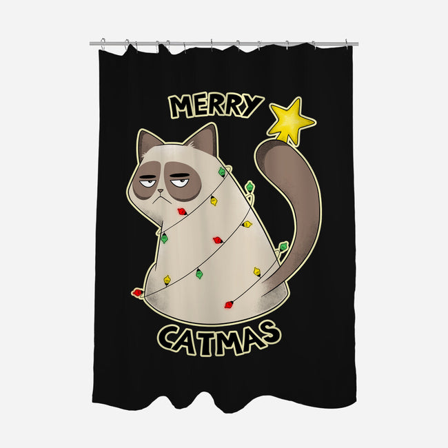 A Merry Catmas-None-Polyester-Shower Curtain-Umberto Vicente
