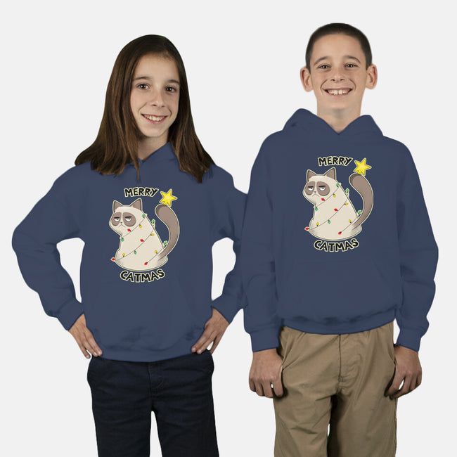 A Merry Catmas-Youth-Pullover-Sweatshirt-Umberto Vicente