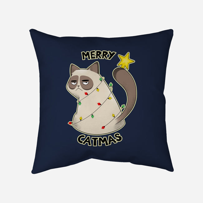 A Merry Catmas-None-Non-Removable Cover w Insert-Throw Pillow-Umberto Vicente