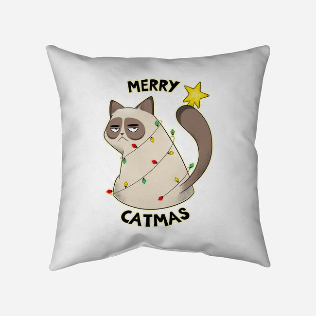 A Merry Catmas-None-Non-Removable Cover w Insert-Throw Pillow-Umberto Vicente