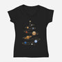 Cosmos Christmas-Womens-V-Neck-Tee-Umberto Vicente