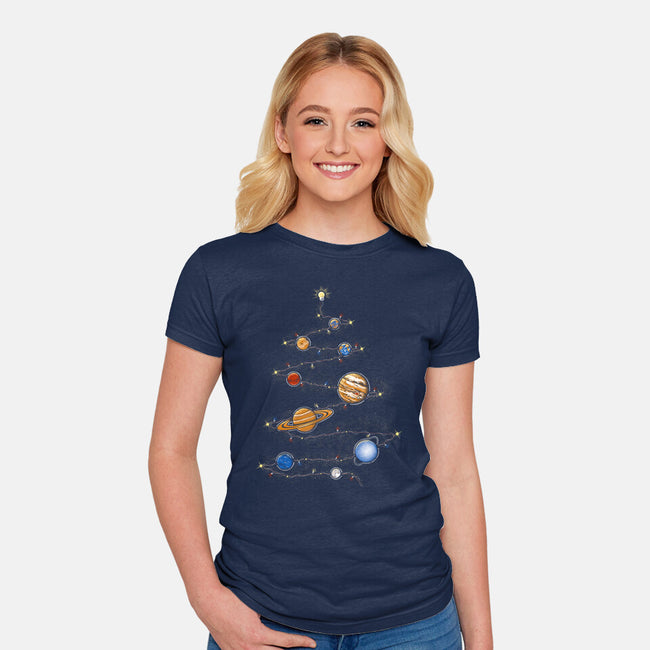 Cosmos Christmas-Womens-Fitted-Tee-Umberto Vicente