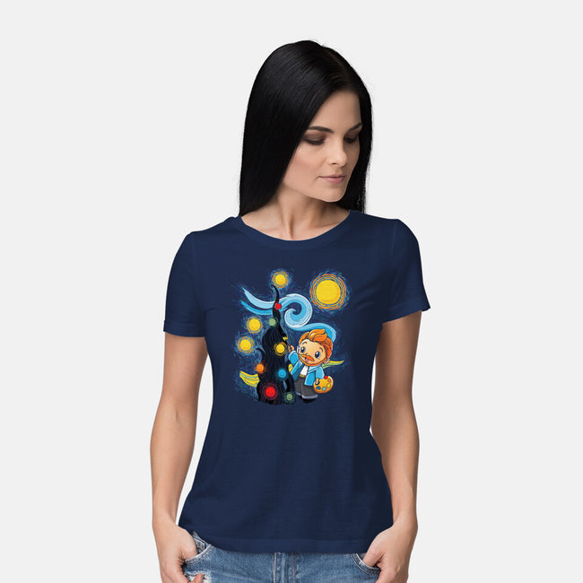 Christmas Art-Womens-Basic-Tee-Vallina84