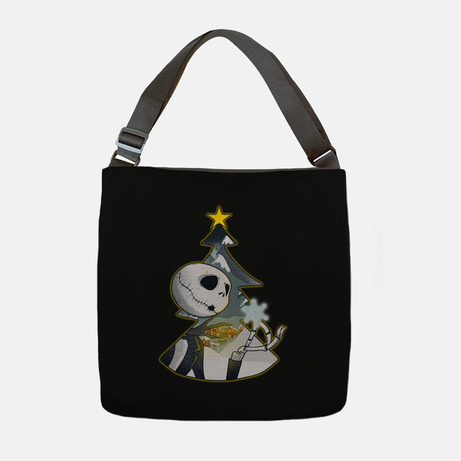 Nightmare Snowflake-None-Adjustable Tote-Bag-Claudia