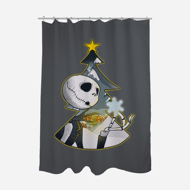 Nightmare Snowflake-None-Polyester-Shower Curtain-Claudia