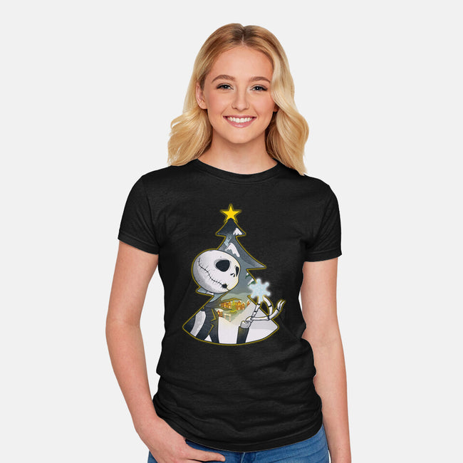 Nightmare Snowflake-Womens-Fitted-Tee-Claudia